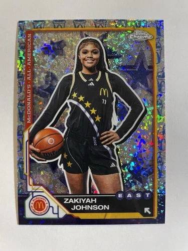 2025 Topps Chrome McDonald's All American 27 ZaKiyah Johnson McFlurry Refractor