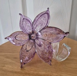 Murano Glass Flower Twisted Stem | eBay