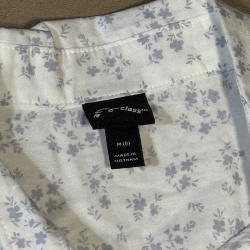 Boys' Woven Short Sleeve Button-Down Shirt - art class White Floral M (8) #20309 - Picture 5 of 8