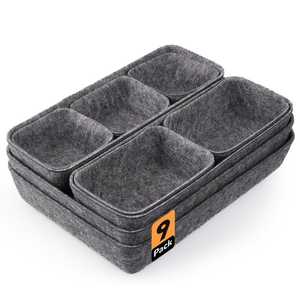 Schubladen Organizer Filz Aufbewahrungsboxen Flexibel Kombinierbar 9 StüCke-image