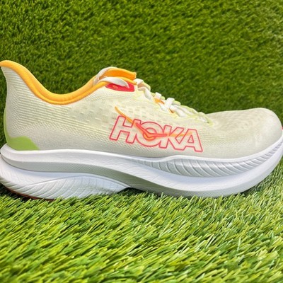 Hoka One One Mach 6 Womens Size 9.5 Green White Athletic Running Shoes Sneakers