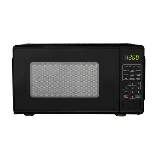 Black 0.7 Cu ft Countertop Microwave Oven, 700 Watts, Black - Picture 2 of 9