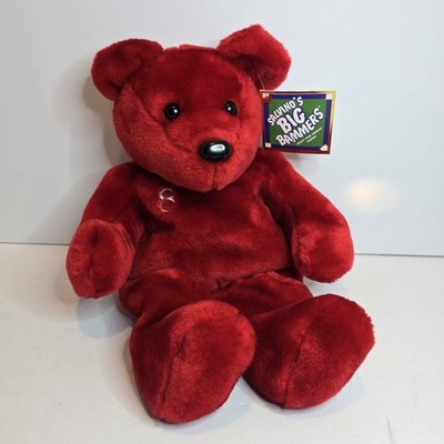 Salvino's Big Bammers J.D. Drew #8 Jan 1999 Red Plush Teddy Bear 14'' Vintage
