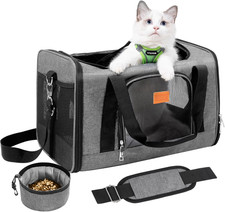 Cat Carrier,Portable Pet Carrier Bag for Cats and Small Dogs,Foldable Soft-Sided