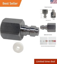 1/8" BSPP Quick-Disconnect Plug Adapter, 26mm Stainless Steel - 5000 PSI Rated
