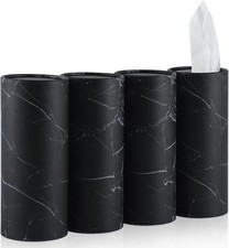 Tissue Holder, 4 Pack Car Cup Holder Facial Tissues with Travel Tissue Bag