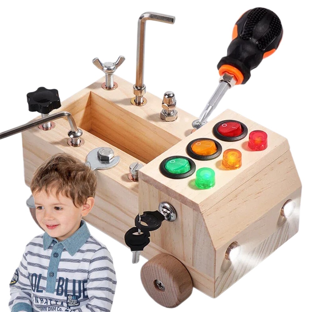 Montessori Schraubbrett Holzspielzeug Ab 3 Jahren Kinder Feinmotorik Spielzeug