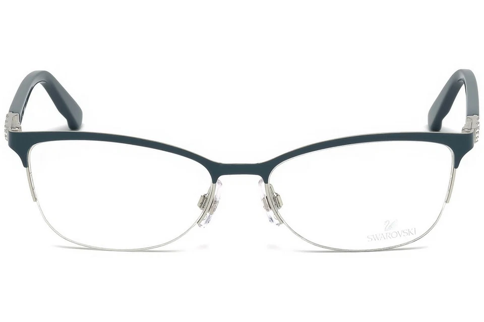 Marco de gafas de metal semi borde azul Swarovski Good SW5169 096 54-16-135 SK5169 Foto 2 de 4