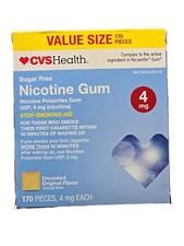 CVS Health Nicotine Gum, 4mg, Coated Original Flavor, 170 Pieces