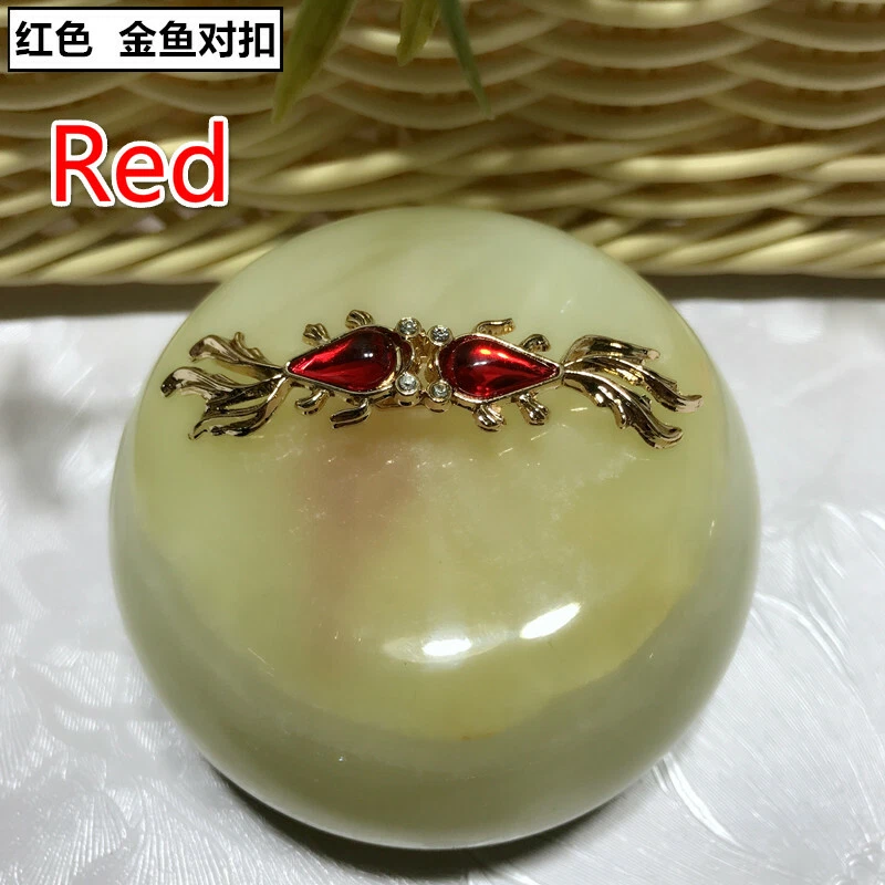 1 Pair Small Clasp Buckle Goldfish Shape Metal Button Closure Sewing Chic Gifts - Image 3 of 4