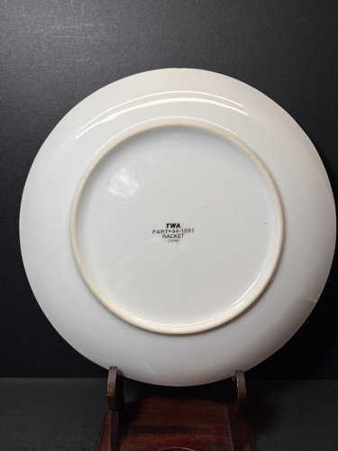 TWA Trans World Airlines Royal Ambassador First Class 8” Dinner Plate by Racket - Picture 6 of 19