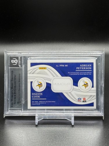 2021 Immaculate Collection Patch #20/49 Dalvin Cook Adrian Peterson BGS 9 - 第 2/2 張圖片