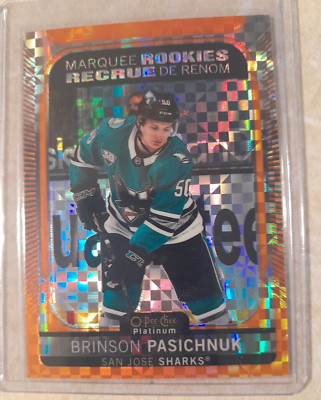 2021-22 O-Pee-Chee Platinum Orange Checkers Rookie #245 Brinson Pasichnuk 15/25