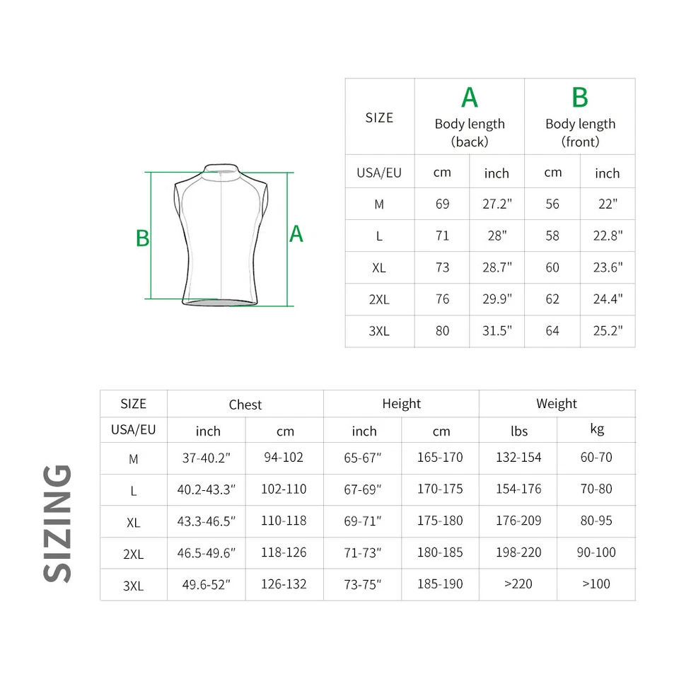 WOSAWE Mens Bicycle Winter Fleece Windproof Vest MTB Bike Water Repellent Coat - Image 2 of 4