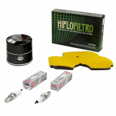 NO-NAME Wartung Luftfilter Ölfilter Zündkerzen Set für Kawasaki KLE 650 Versys LE 07-14