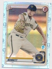 NICK BENNETT 2020 Bowman 1st Edition SKY BLUE FOIL PARALLEL RC Rookie First