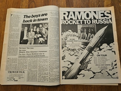 Sounds Newspaper December 10th 1977 Ramones Concert Advert - Imagen 6 de 6