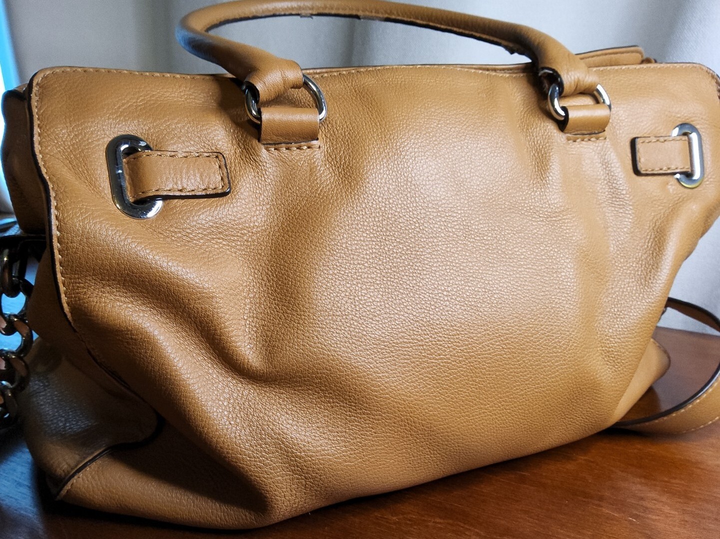 Authentic Michael Kors collection Large Cognac le… - image 3