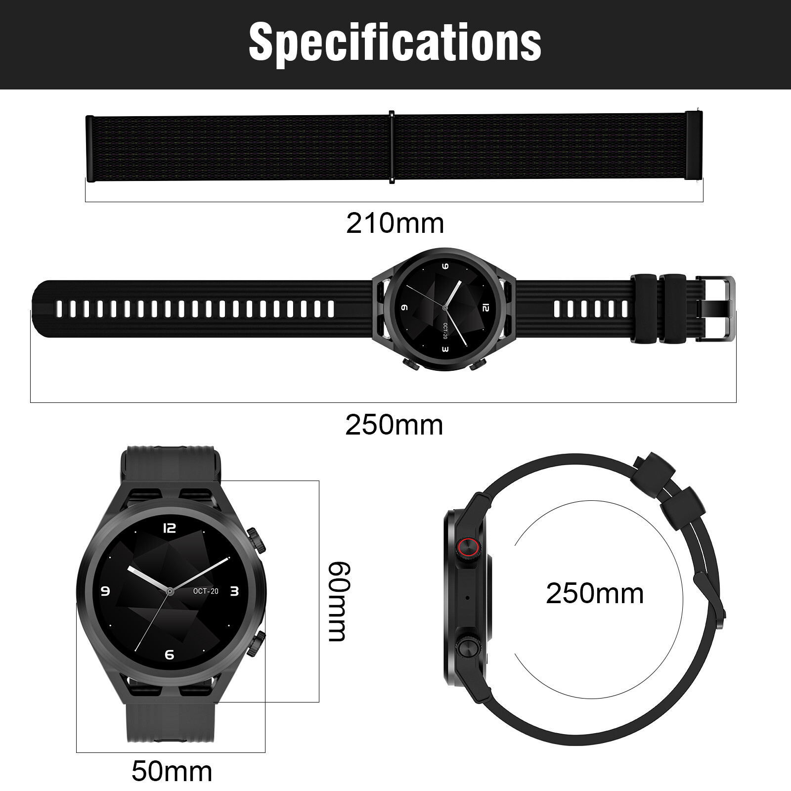 Blackview Answer Call Smart Watch Blood Pressure Blood Oxygen Heart