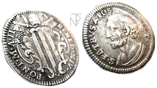 Papal State (Pope Benedict XIV) Grosso-San Pietro - Picture 5 of 10