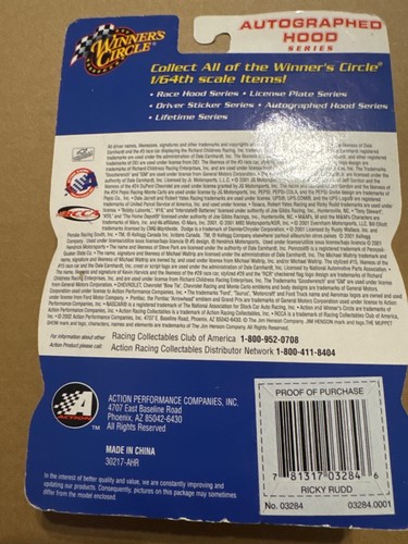 Winner’s Circle #28 Ricky Rudd Havoline Muppet Show Gonzo Car 1:64 NASCAR NIB 20 - Picture 2 of 2