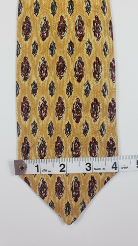XMI 325 Series Silk Tie Yellow With Multicolor Pattern Nordstrom - Picture 3 of 5