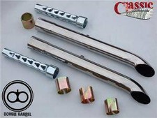 Universal Exhaust Pipes for classic BSA, Triumph Custom Motorcycles 1.3/4 Pair