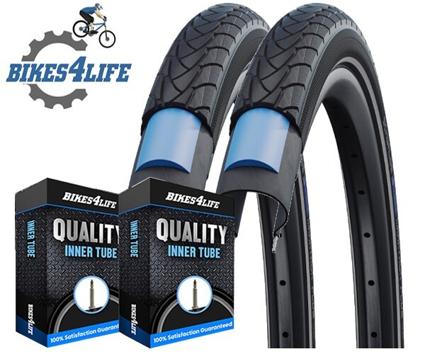2 x Schwalbe Marathon Plus Smartguard 700 x 35c Cycle Tyre Plus Presta Tubes