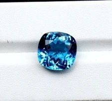 Superb Natural Santa Maria Blue Aquamarine Cushion Cut 12+ Ct Loose Gemstone