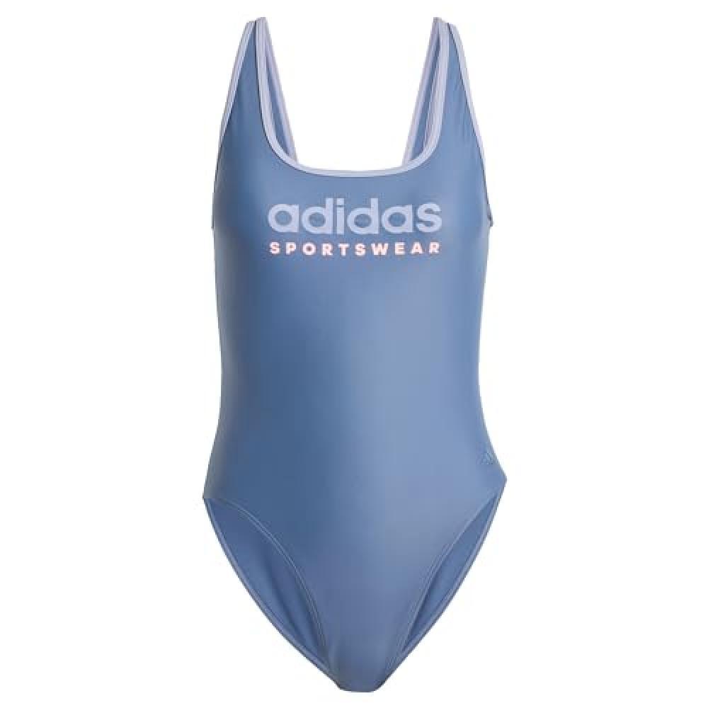 (TG. 34) adidas Donna Sportswear U-Back Swimsuit, Preloved Ink/Silver Violet, 34