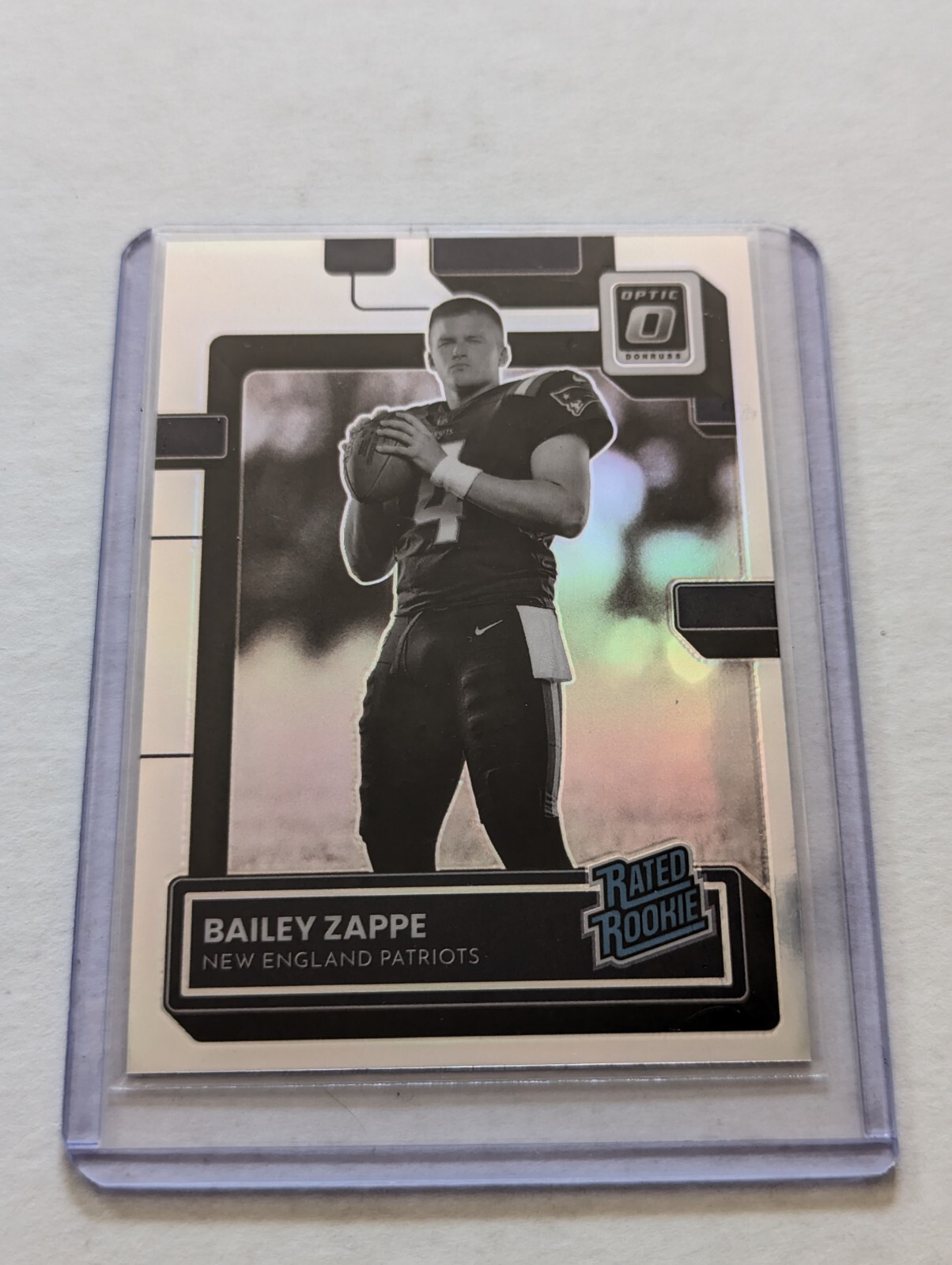 BAILEY ZAPPE 2022 DONRUSS OPTIC HOLO PRIZM # 229 Negative Variation RC Patriots