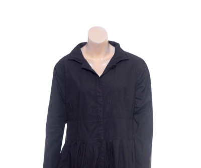 navy blue dress for baby girl Ewa I Walla Vintage Lagenlook Dress L 10 Women Winter Long Sleeve Midi NEW  35404