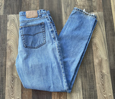 Jordache Jeans Blue Mom High Waist Tapered Leg W32 L32 Vintage -READ