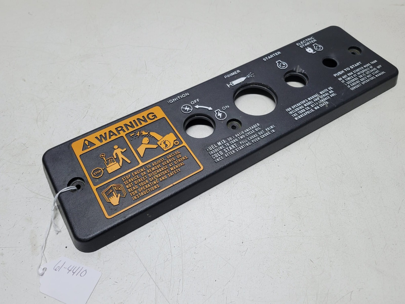 TORO LAWN-BOY SNOWBLOWER CONTROL PANEL COVER 61-4410 104-2772 REPLACEMENT PART