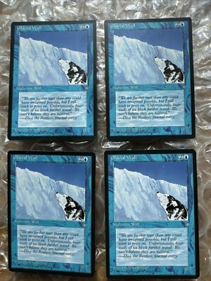 Set Of 4 (x4 4x) Glacial Wall Ice Age 1995 MTG Magic The Gathering