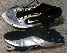NIKE Zoom Rival S III silver black Track Field shoes spike cleats mens size 12