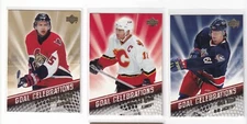 2005-06 UPPER DECK SERIES 2 GOAL CELEBRATIONS THREE CARD LOT