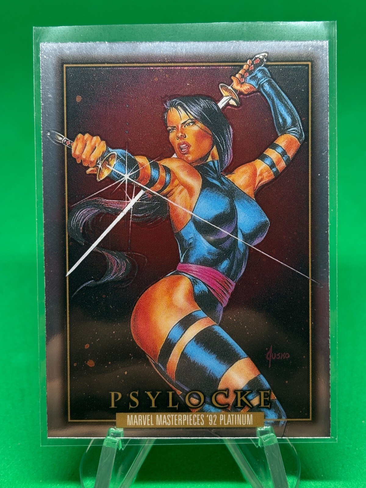 2024 Skybox Marvel Masterpieces 92 Platinum #65 Psylocke Base Card