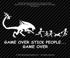 Alien Attacks Stick Figure Family Decal Alien Queen Inspired Xl - 25 Colors