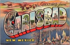 CARLSBAD, New Mexico Large Letter Greetings P...