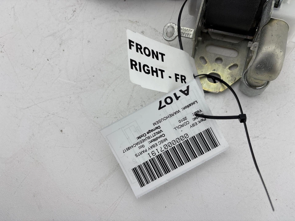 Rh 2009 - 2010 丰田卡罗拉右前乘客侧座椅皮带收回器 - Oem — 第 2/4 张图片