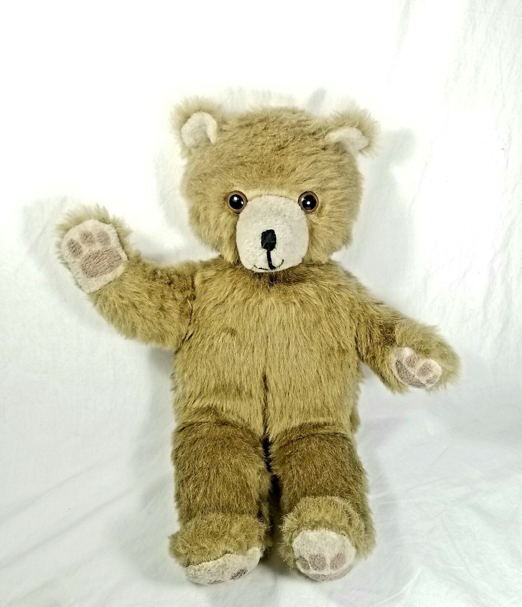 Vintage Ideal Toy Co. Stuffed Teddy Bear 1978 Printed Paws 18