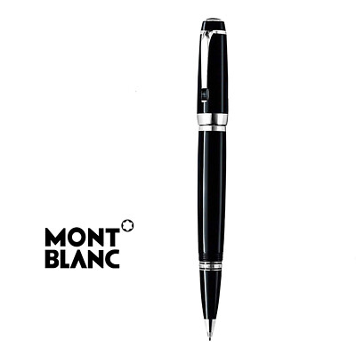 Montblanc Boheme Noir Platinum Line Rollerball Pen in Leather case