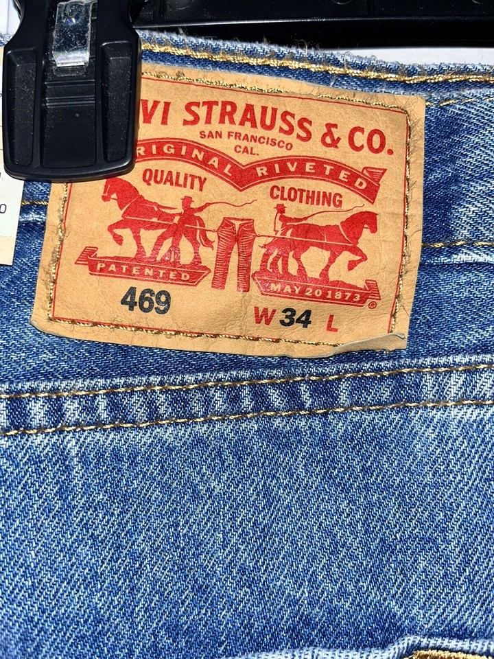 Levi's Jean Shorts Mens Size 34 x 12 Blue Solid Cotton Regular Denim