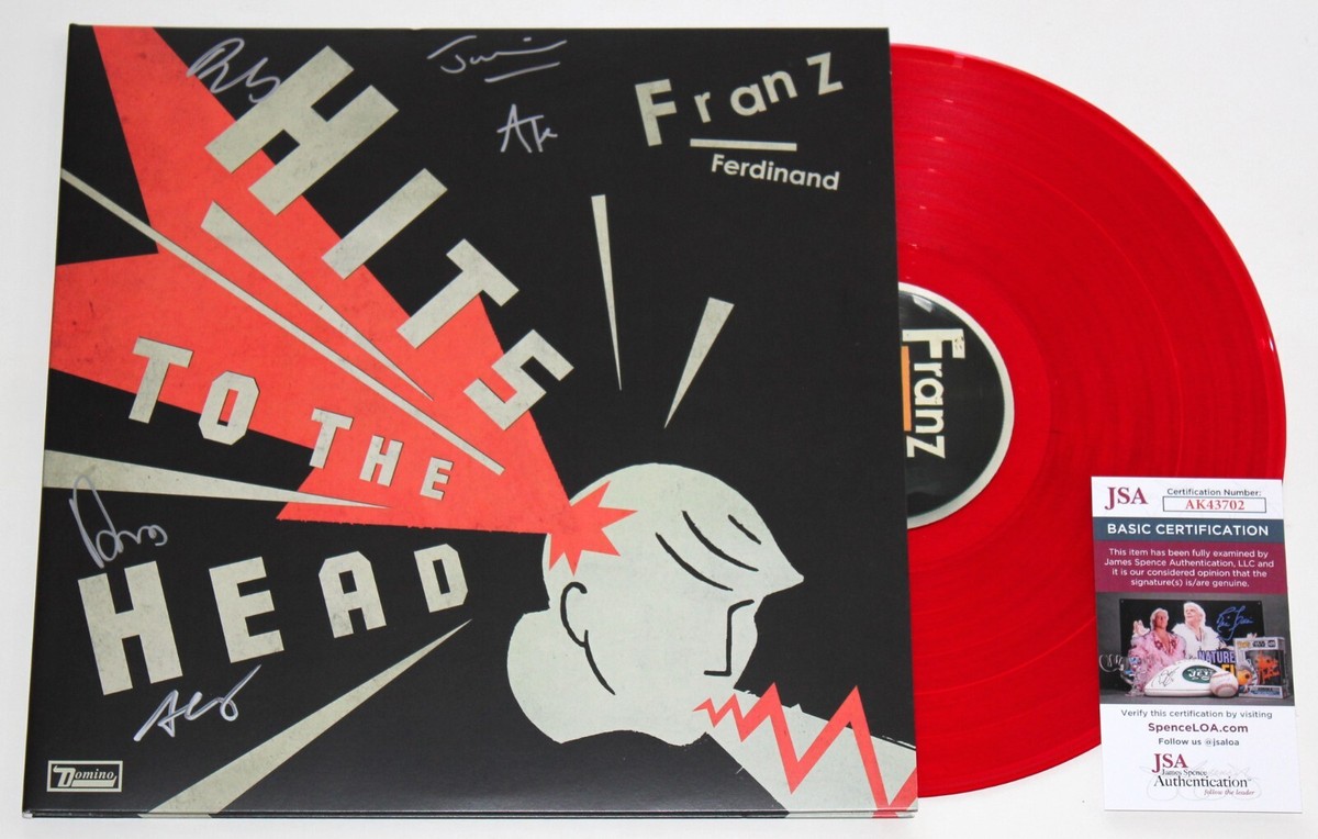 FRANZ FERDINAND SIGNED HITS TO THE HEAD LP VINYL RECORD ALBUM