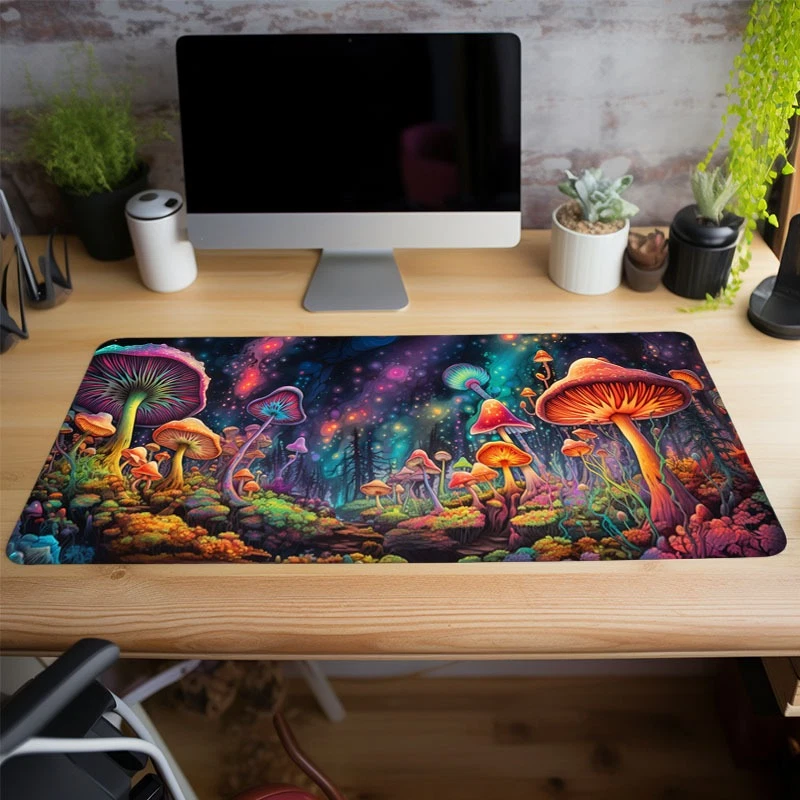 Alfombrilla de ratón para juegos Mushroom grande deportes electrónicos oficina teclado almohadilla antideslizante Foto 2 de 4