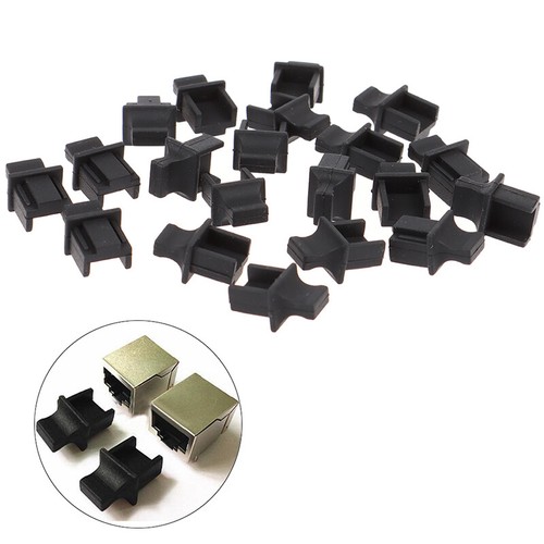 20pieces RJ45 Network Port Protective Rubber Cover Network Connector End Cap.bf - Photo 11/12