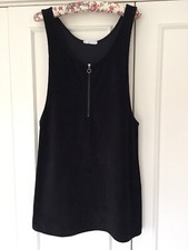 Nasty Gal Black Pinafore Size M (12) Length 34” Cotton/Polyester 