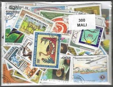 Mali 300 timbres différents oblitérés