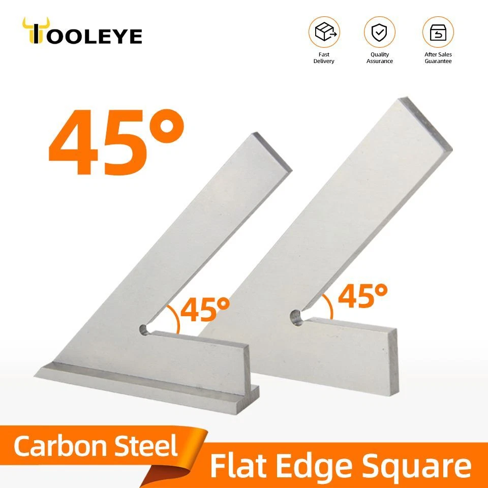45 Degree Flat Edge Square Ruler For Carpentry Measurment Try Square Carpenter T